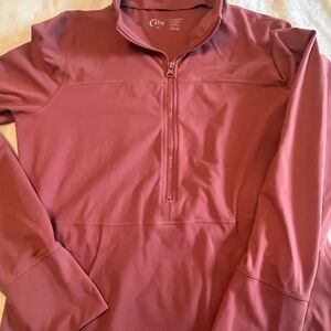 ZYIA Active Women’s 1/2 zip pink pullover with pocket - size XXL